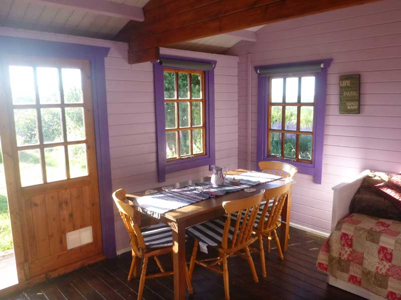 Damson cabin interior - Northlodge eco-camping